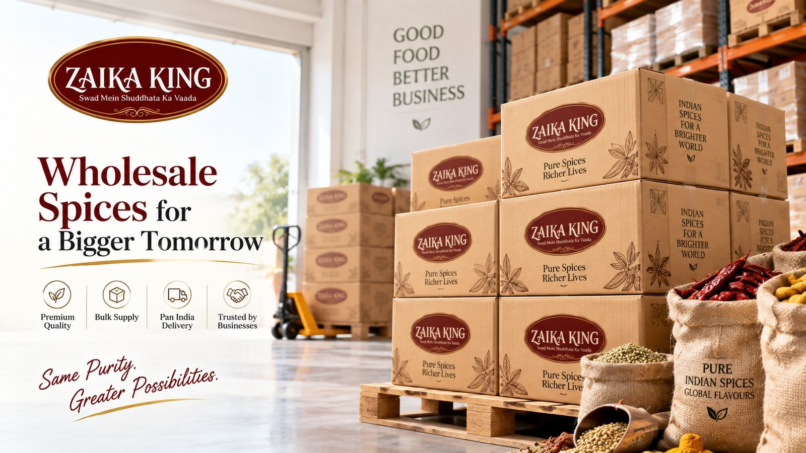 Zaiika King bulk cartons ready for dispatch